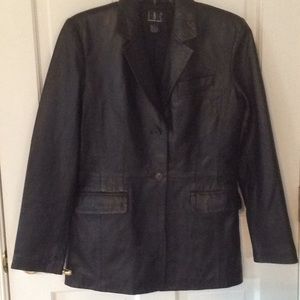 Leather blazer